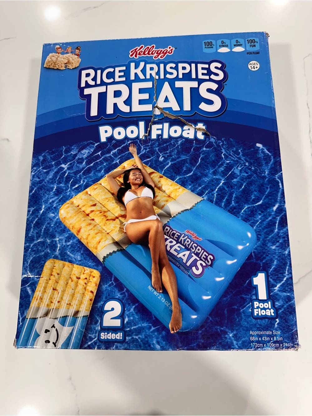 Kellogg's Rice Krispies Treats Blue & Cream Pool Float